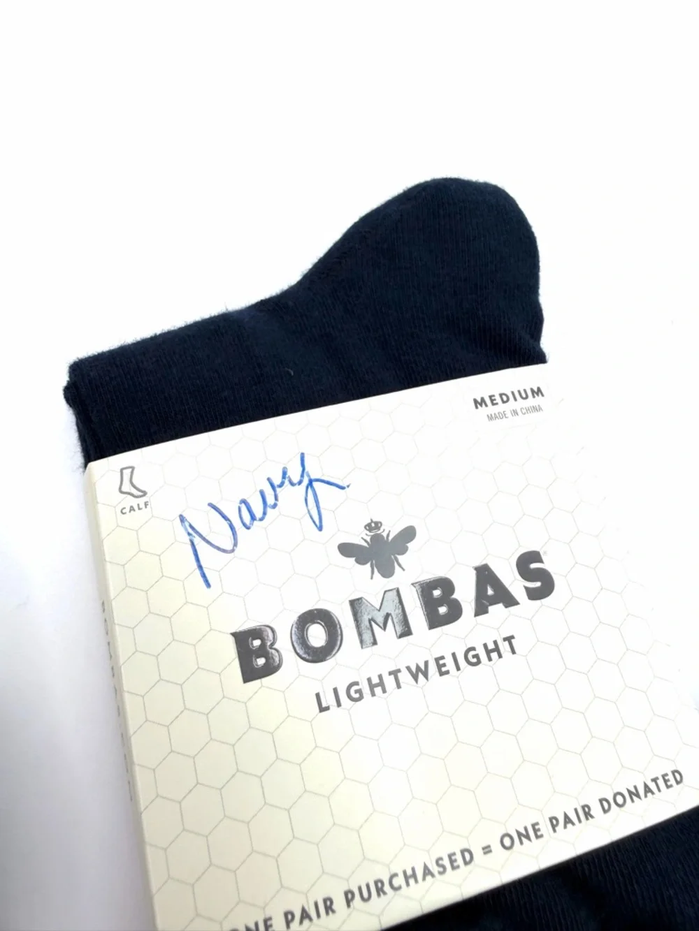 Bombas Navy Blue Lightweight Women’s Calf Dress Crew Socks Set of 3 Pairs NWT